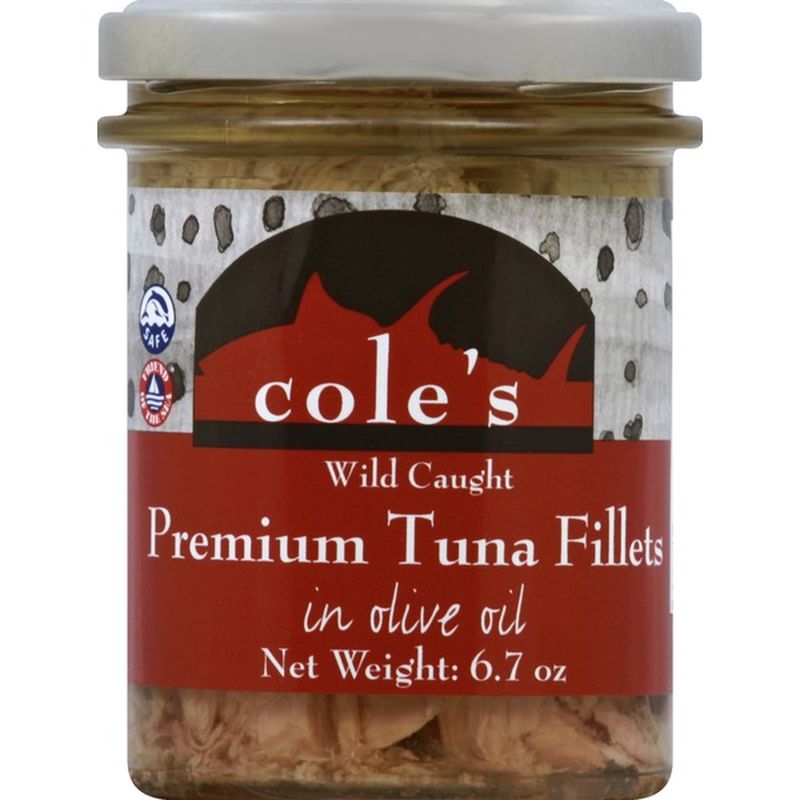 Cole's Tuna Fillets, in Olive Oil, Premium, Wild Caught (6.7 oz