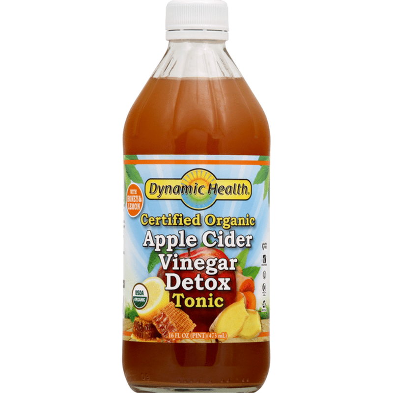 Dynamic Health Apple Cider Vinegar, Detox Tonic, with Lemon & Honey (16 oz) Instacart