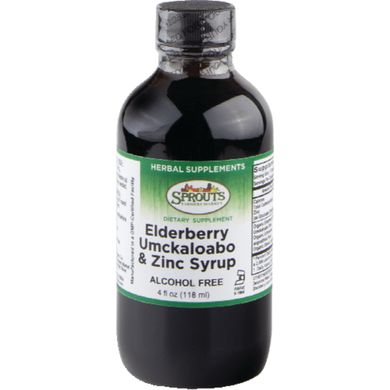 Sprouts Elderberry Umckaloabo & Zinc Syrup (4 fl oz) Instacart