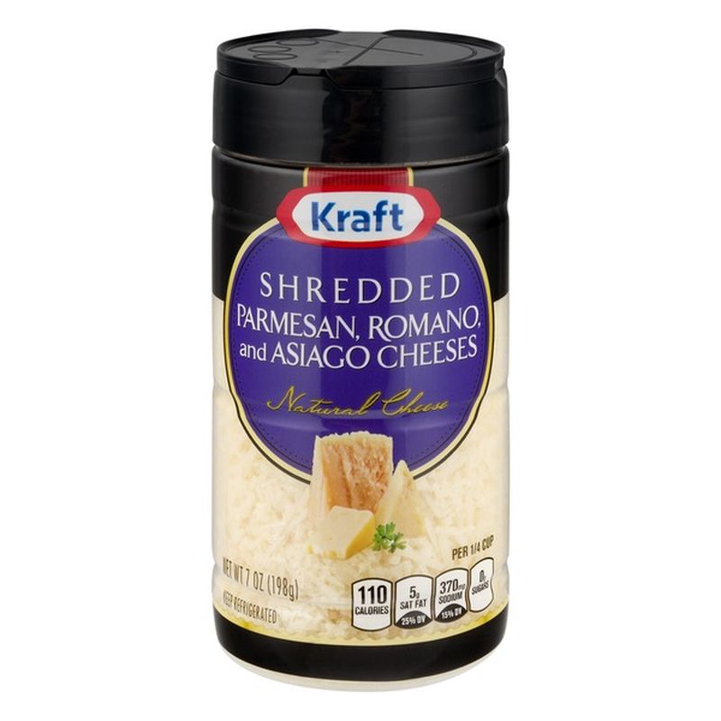 Kraft Natural Cheese Shredded Parmesan, Romano, and Asiago Medium