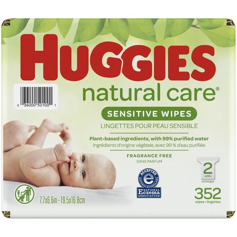 huggies natural care wipes 352