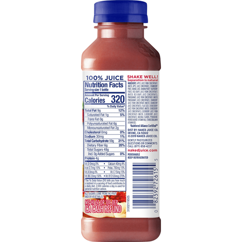 Naked Boosted Red Machine Juice Smoothie Fl Oz From Smart Final Instacart