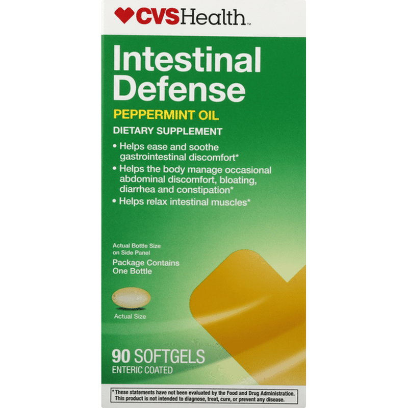 CVS Health Intestinal Defense, Softgels, Peppermint Oil (90 each