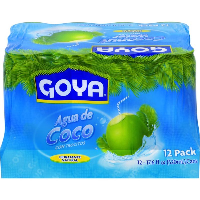 Goya Coconut Water with Real Coconut Pieces (17.6 fl oz) from BJ's