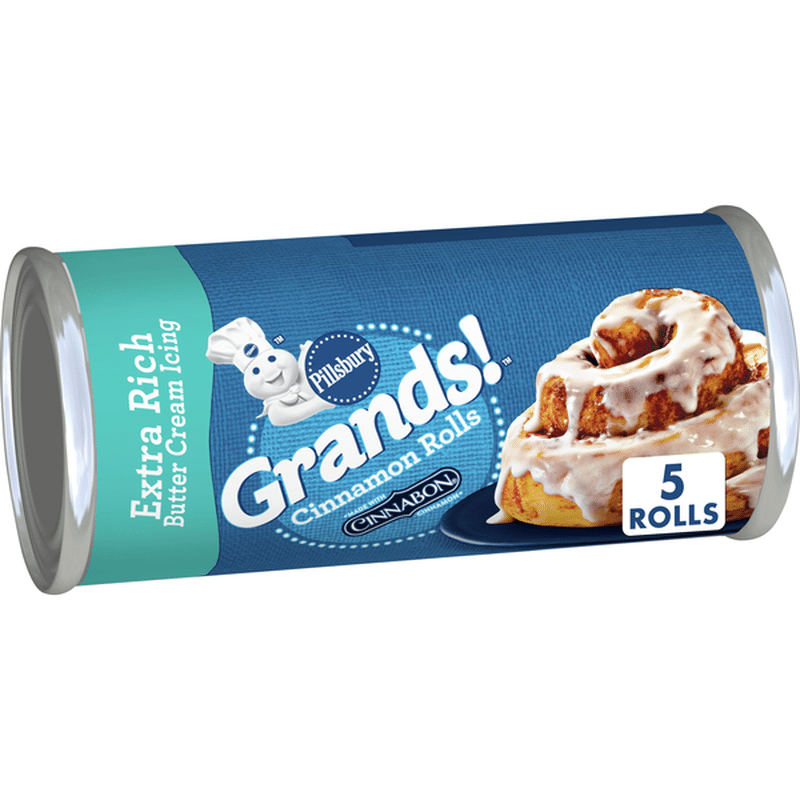 Pillsbury Grands! Cinnamon Rolls, 5 Count (17.5 Oz) - Instacart