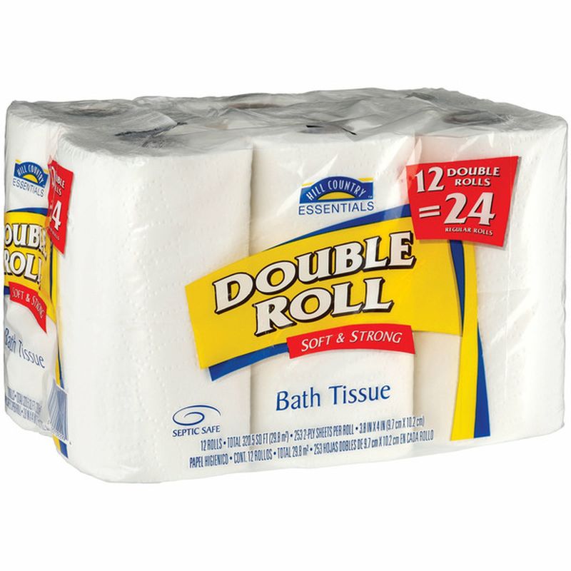 Hill Country Fare Double Roll Bath Tissue