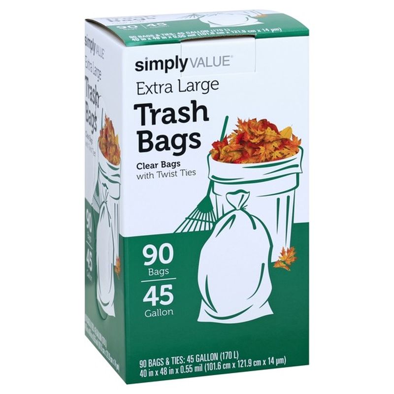 extra large clear garbage bags