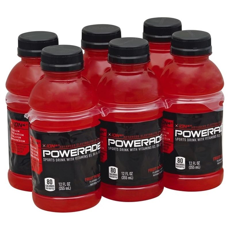 Powerade Sports Drink, Fruit Punch Flavored, 6 Pack (6 each) - Instacart