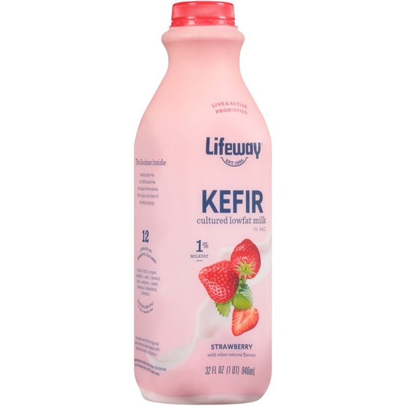 Lifeway Strawberry Kefir Cultured Lowfat Milk (32 Fl Oz) From Walmart ...