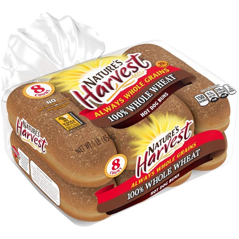 Nature's Harvest 100 Whole Wheat Hot Dog Buns (8 ct) from Smart