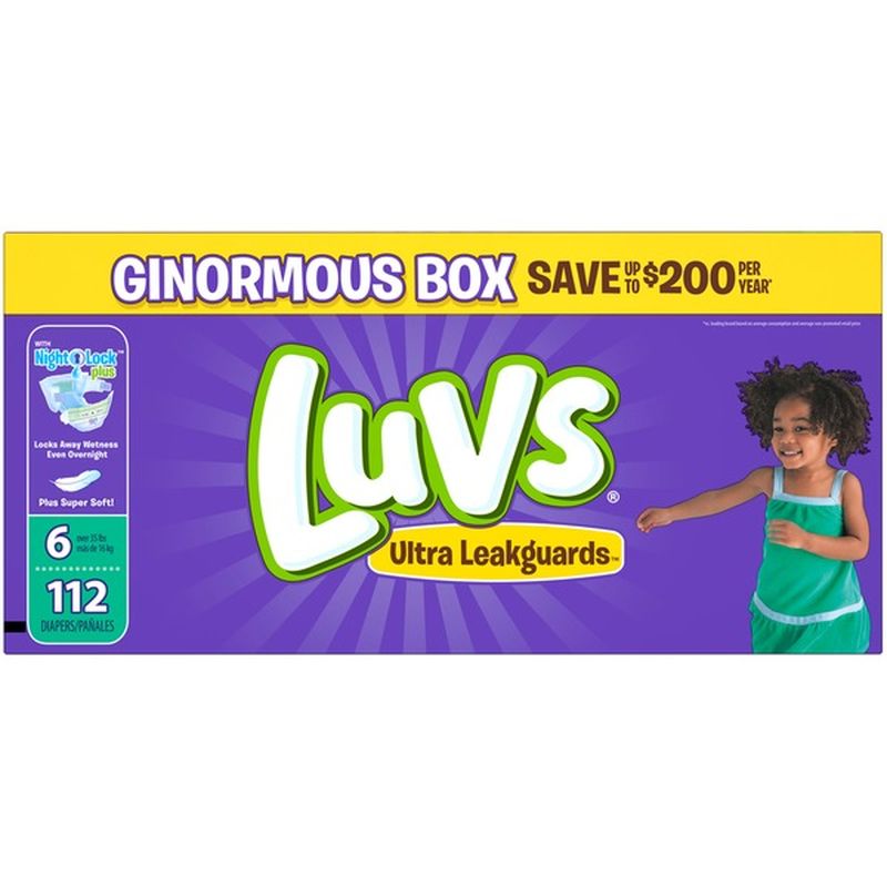 luvs ultra leakguards diapers size 6