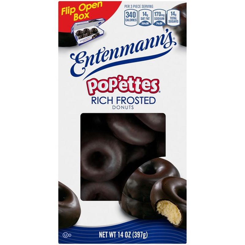 Entenmann's Rich Frosted Chocolate Donut Pop'ettes (14 oz) Instacart