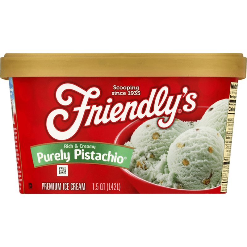 Friendly S Ice Cream Purely Pistachio 1 5 Qt Instacart