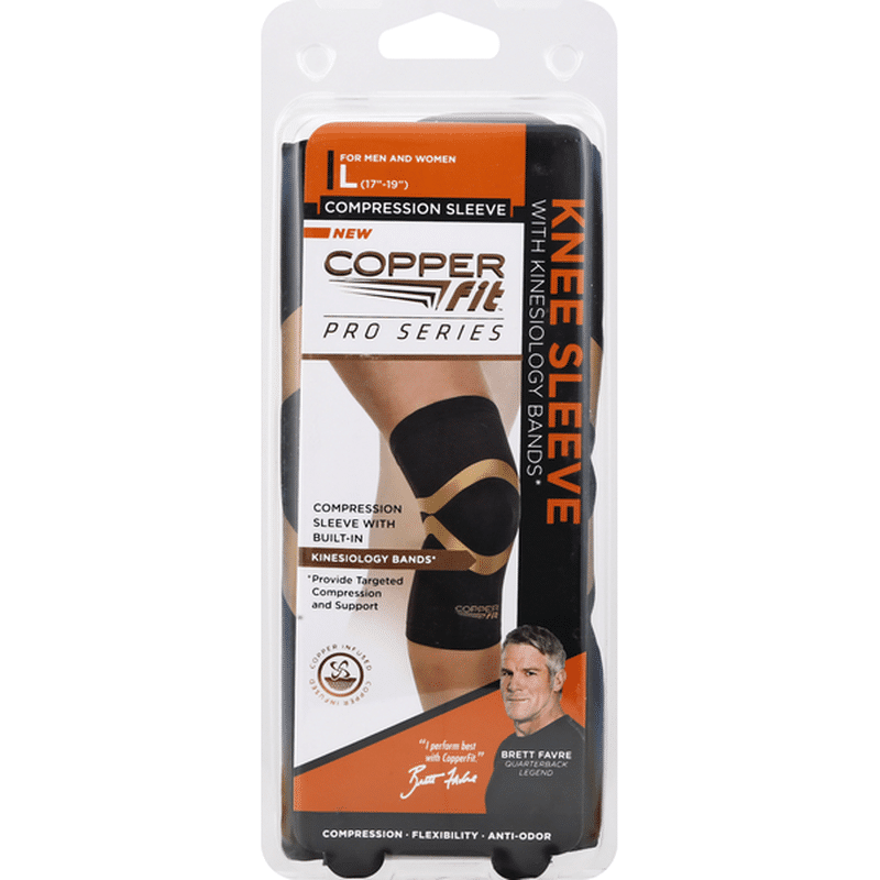 Copper Fit Pro Series Knee Sleeve L Black (1 each) Instacart