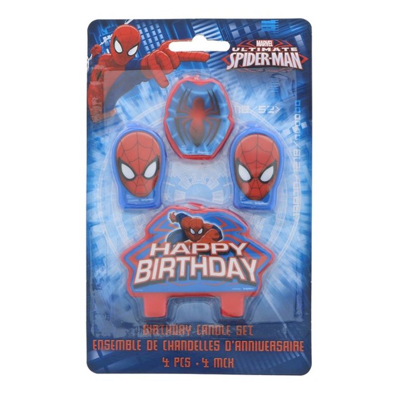 Spiderman Happy Birthday Candle Set Each Instacart