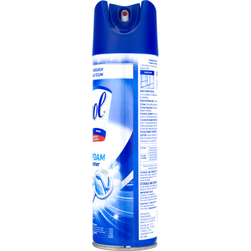 Lysol Power Foam Bathroom Cleaner Soap Scum & Shine (24 oz) Instacart