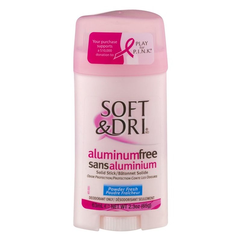 Soft & Dri Aluminum Free Powder Fresh Solid Deodorant (2.3 oz) Instacart