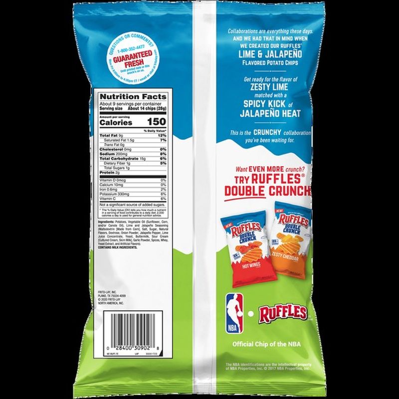 Ruffles Lime & Jalapeno Potato Chips (8.5 oz) Instacart