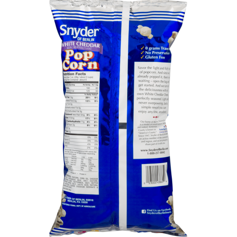 Snyder of Berlin Popcorn White Cheddar (6 oz) Instacart