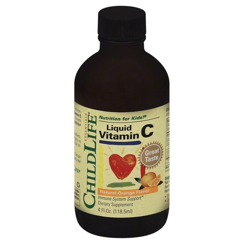 Child Life Dietary Supplement Liquid Vitamin C Orange Immune System Support Bottle 4 Oz Instacart