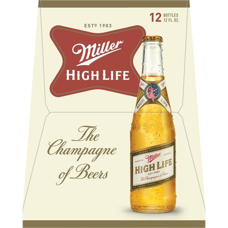 Miller High Life American Lager Beer Bottle (12 fl oz