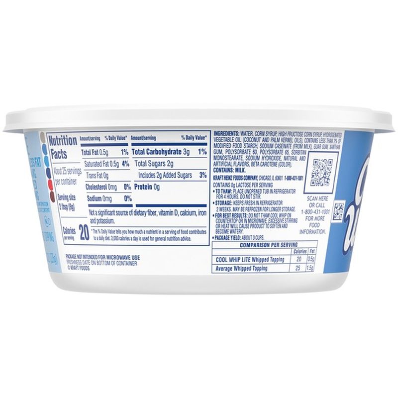 Cool Whip Lite Whipped Topping 8 Oz Instacart