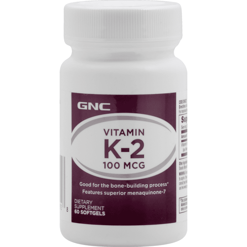 GNC Vitamin K-2, 100 mcg, Softgels (60 each) - Instacart