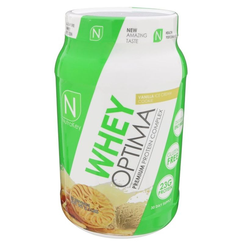 Nutrakey Whey Optima Vanilla Ice Cream Cookie Protein Powder (2.1 lb