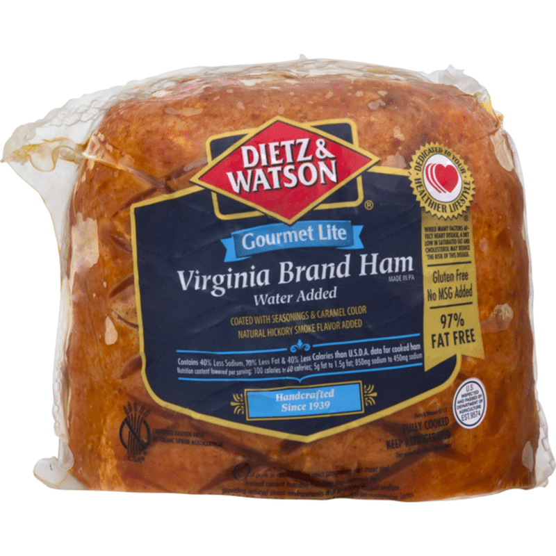 Dietz & Watson Ham, Virginia Brand, Gourmet Lite, Vacuum Packed (1 ct