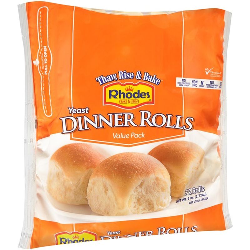 Rhodes Yeast Dinner Frozen Rolls Dough 6 Lb From Walmart Instacart