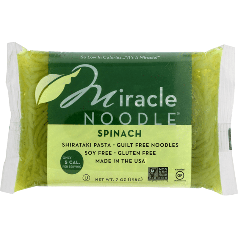 Miracle Noodle Zero Net Carb, Gluten Free Shirataki Pasta, Spinach Angel Hair (7 oz) from HyVee