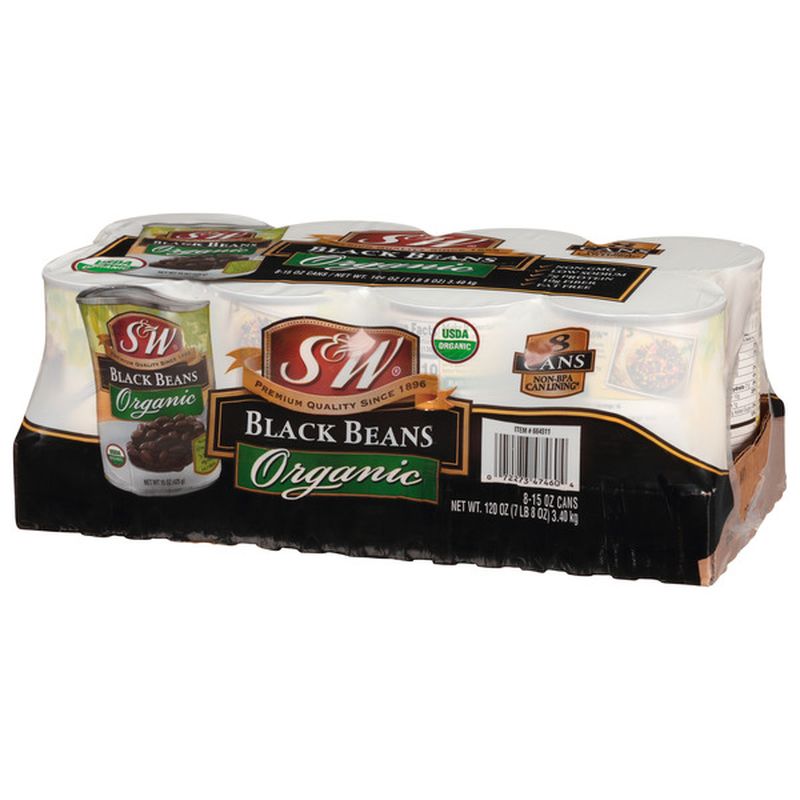 S&W Organic Black Beans, 8 pack (15 oz) Instacart