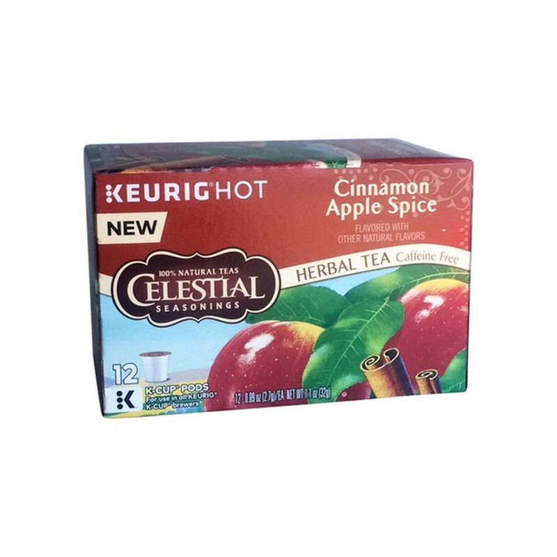 Celestial Seasonings Herbal Tea Cinnamon Apple Spice Flavored Caffeine Free K Cup Pods 12 Each Instacart