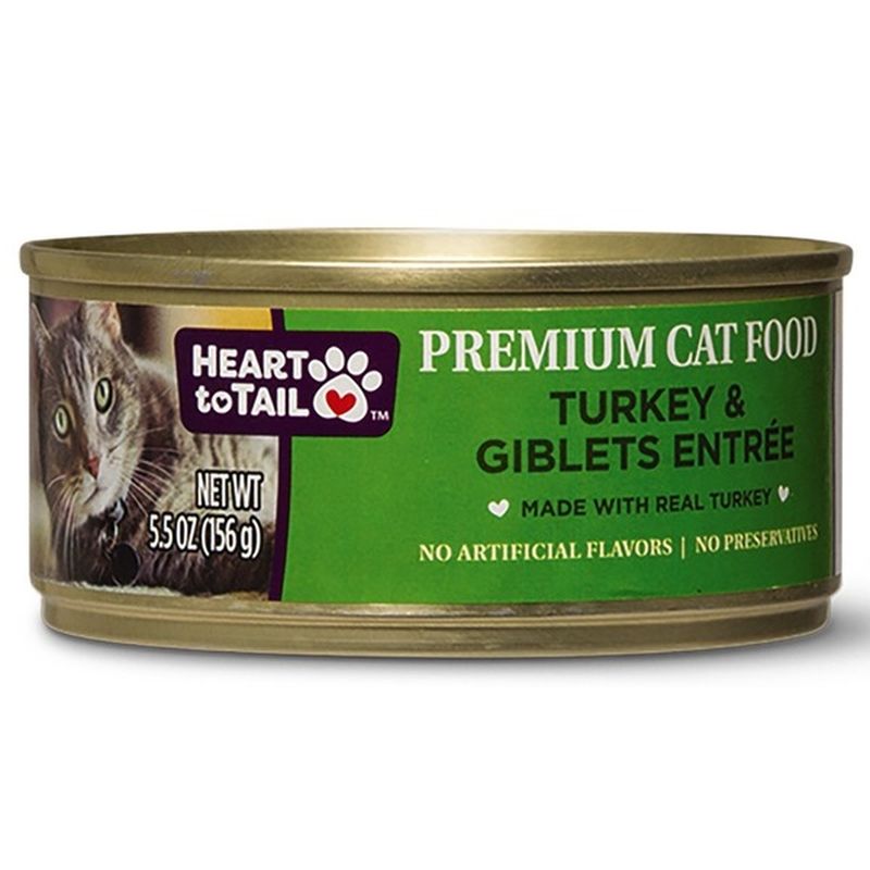 Heart to Tail Turkey & Giblets Canned Cat Food Dinner (5.5 ...