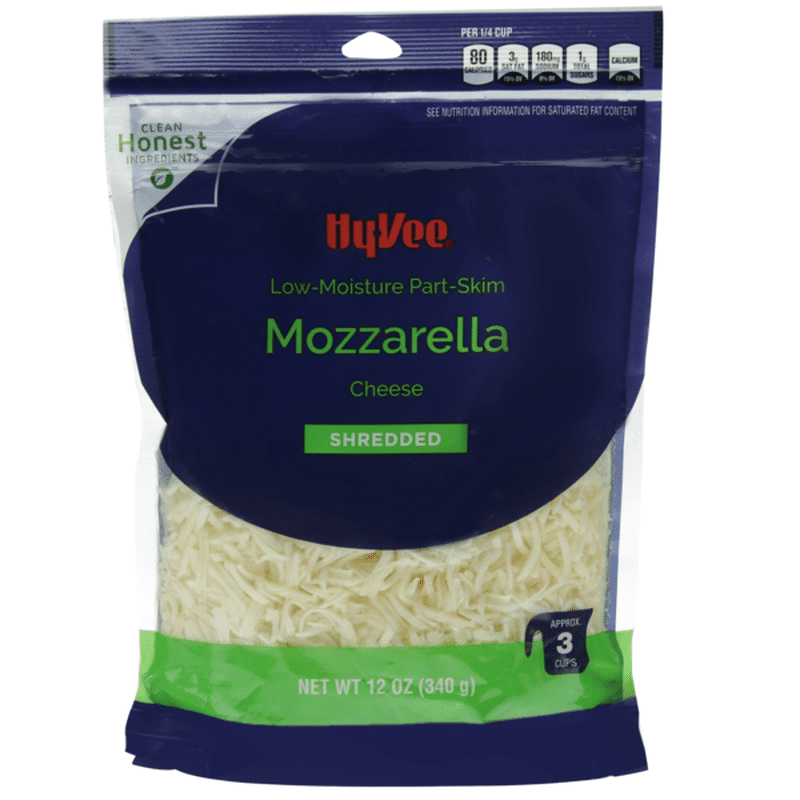 HyVee Mozzarella LowMoisture PartSkim Shredded Cheese (12 oz