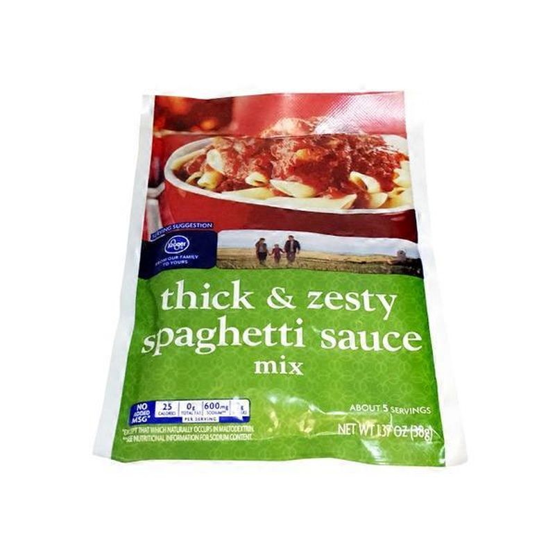 Kroger Thick and Zesty Spaghetti Sauce Mix (1.37 oz) Instacart
