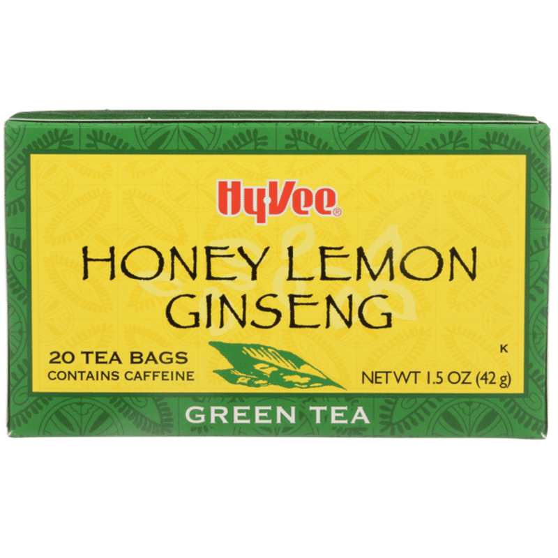 HyVee Honey Lemon Ginseng Green Tea Bags (1.5 oz) Instacart