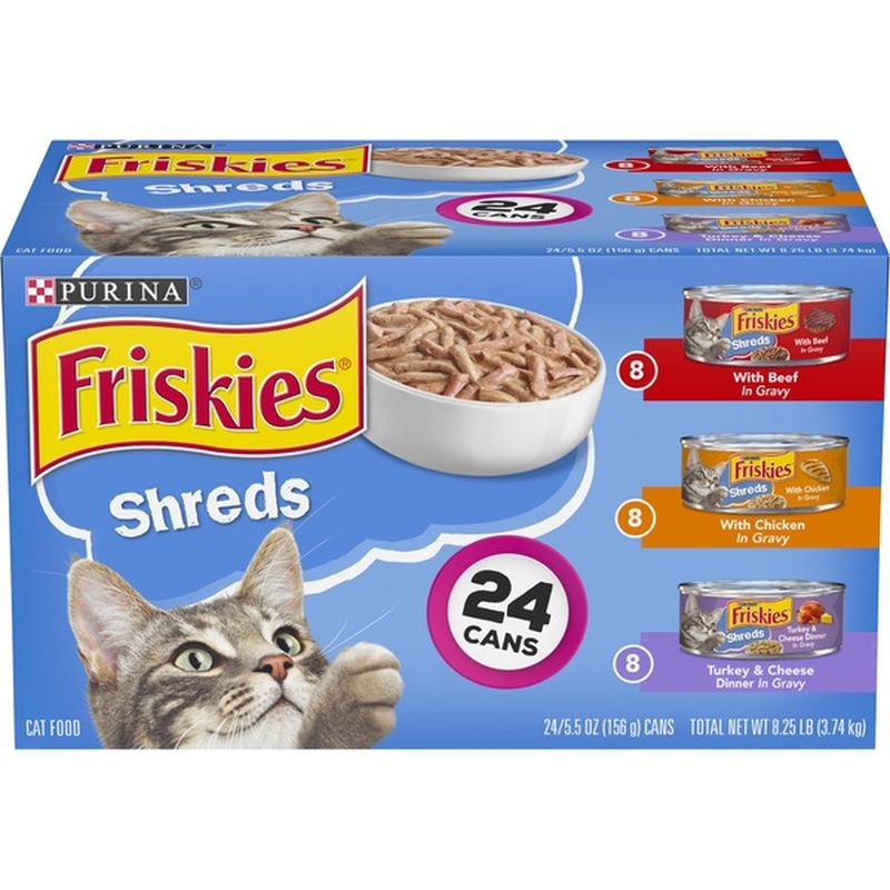 Friskies Gravy Wet Cat Food Variety Pack, Shreds Beef, Chicken and