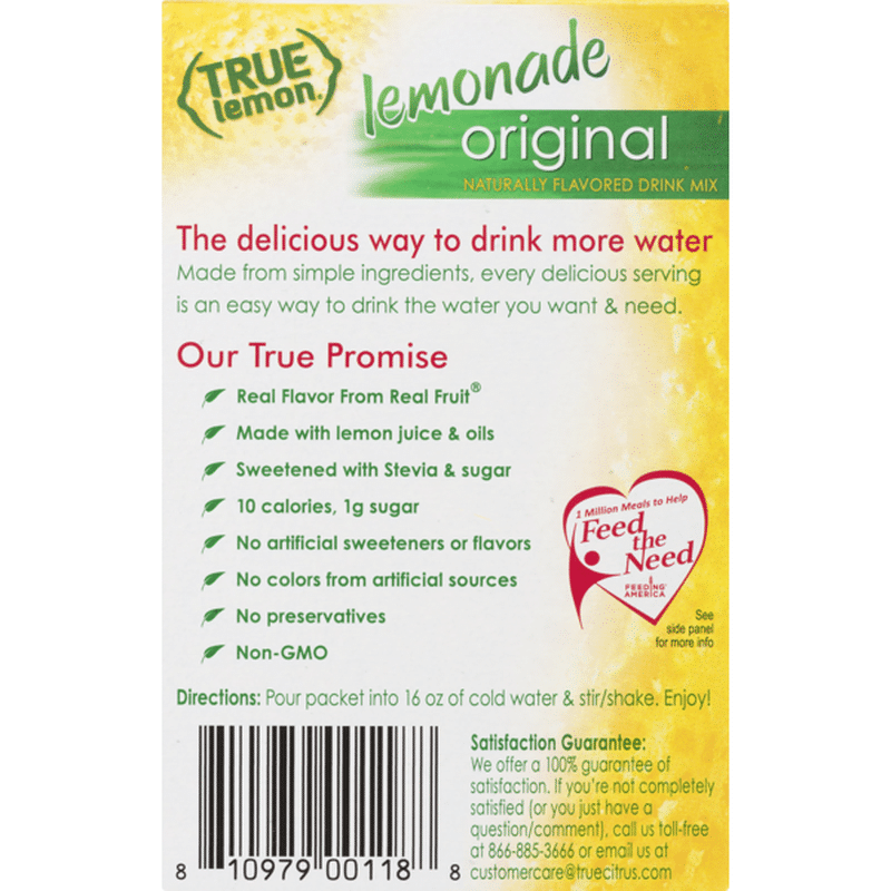 True Lemon Lemonade Drink Mix Original (10 ct) from ShopRite - Instacart