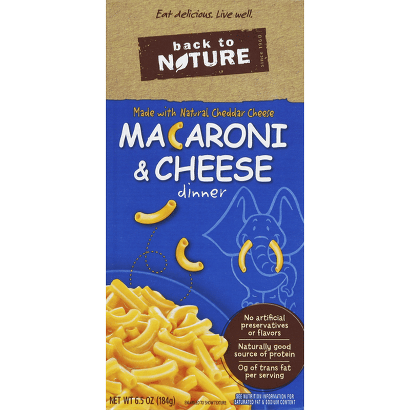 Back To Nature Macaroni Cheese Dinner 6 5 Oz Delivery Or Pickup Near Me Instacart