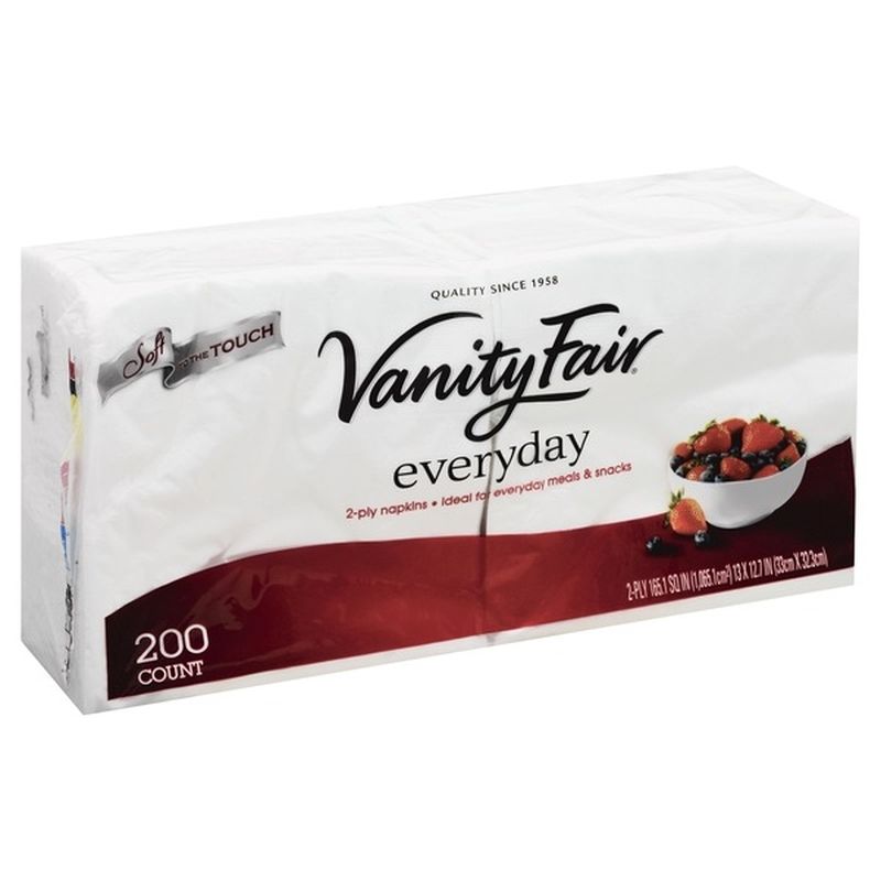 Vanity Fair Everyday Napkins, 200 2Ply Paper Napkins (200 ct) Instacart