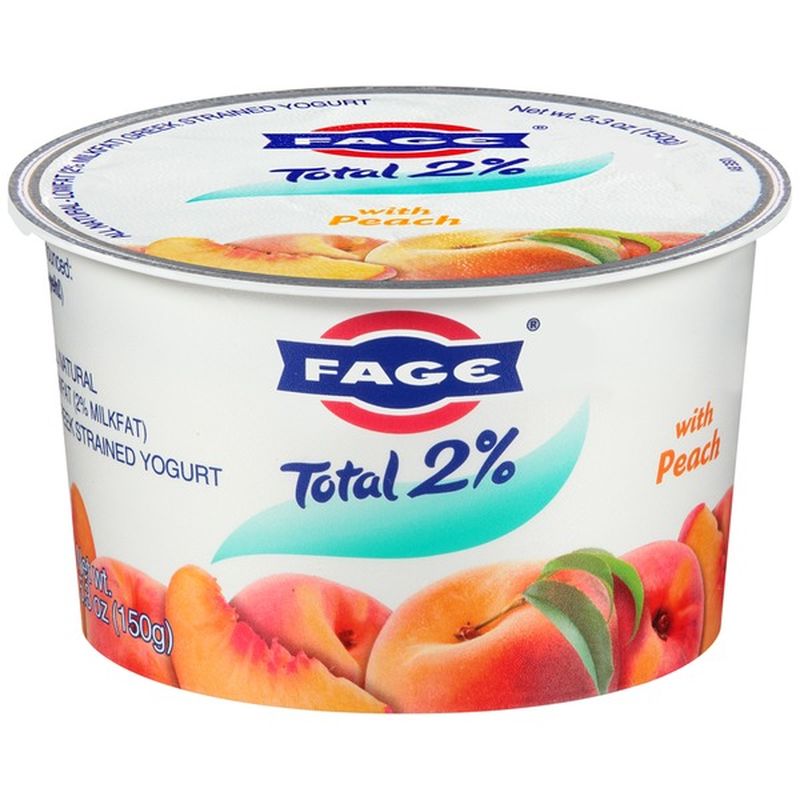 Fage Milkfat Greek Strained Yogurt with Peach (5.3 oz) from Gus's ...