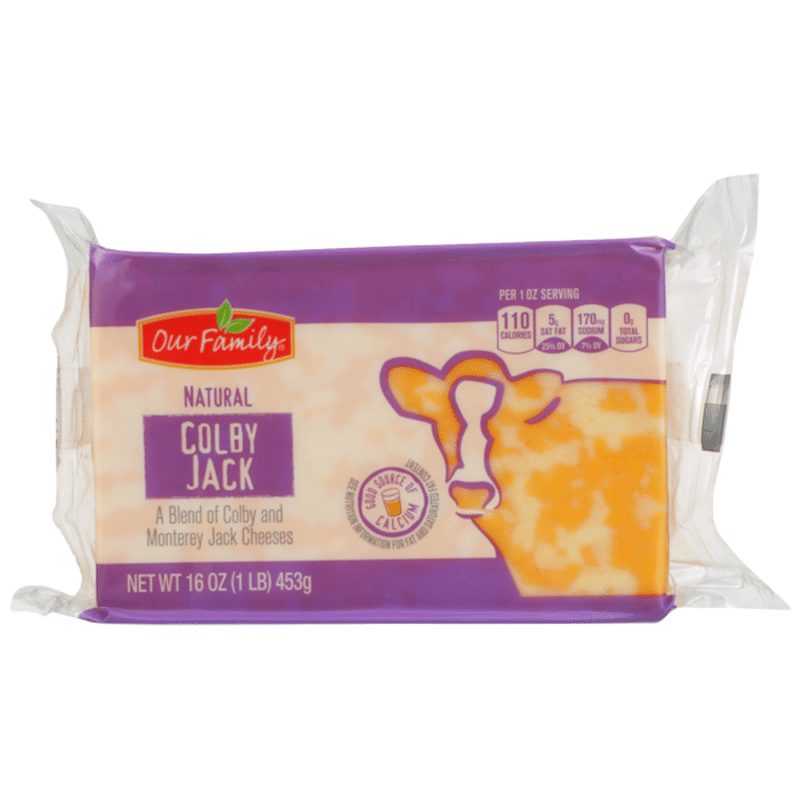 Our Family Colby Jack Blend Of Colby And Monterey Jack Natural Cheeses