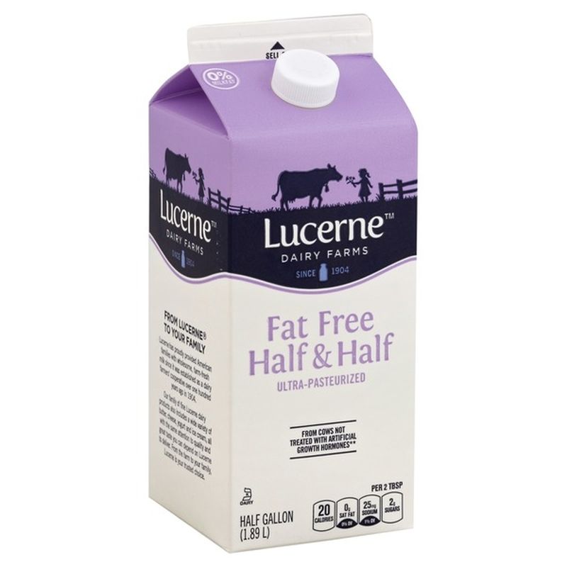 Lucerne Fat Free Half & Half Ultrapasteurized (0.5 gal) from Safeway