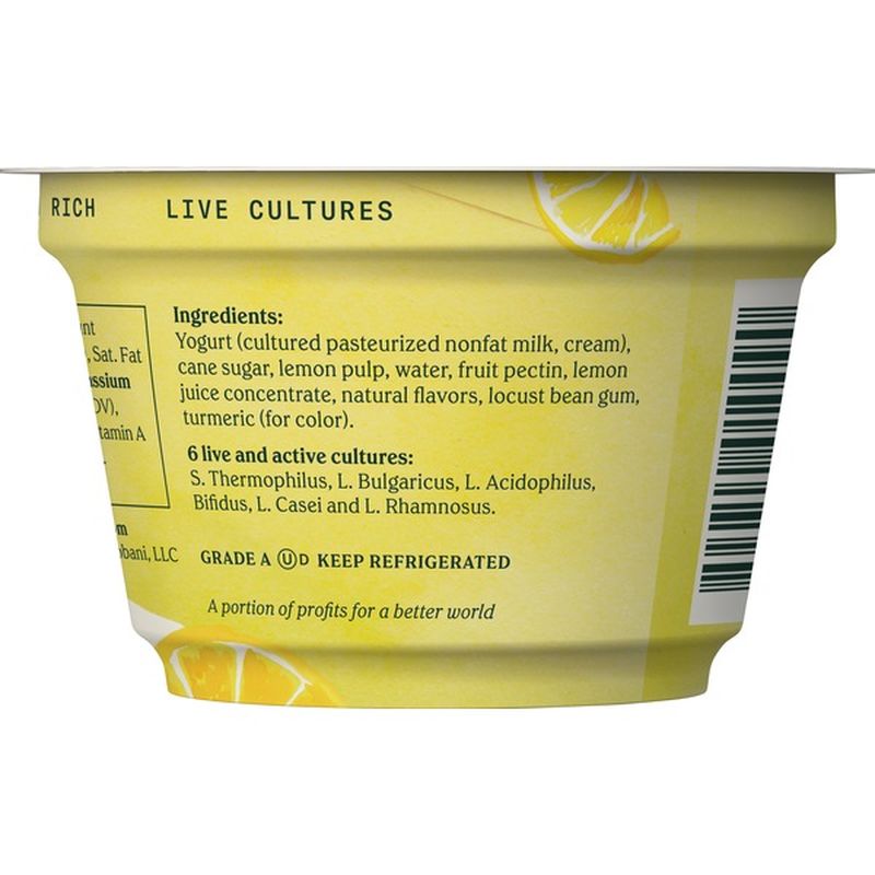 Chobani Yogurt, Greek, Creamy Blended Lemon & Cream (5.3 oz) Instacart