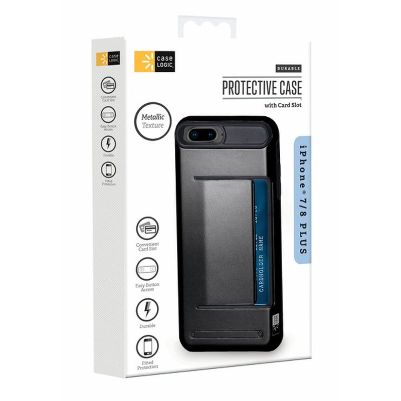 Case Logic Black iPhone 6/7/8 Plus Chrome Case & CCV Holder
