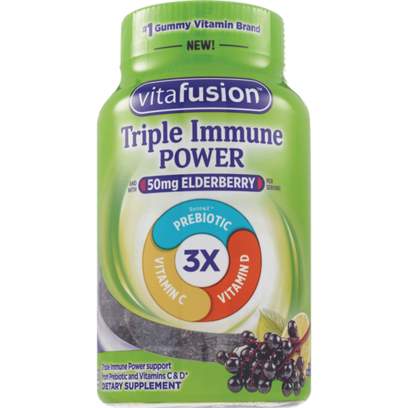 VitaFusion Triple Immune Power Gummy Vitamins, 60Ct (60 1n) - Instacart