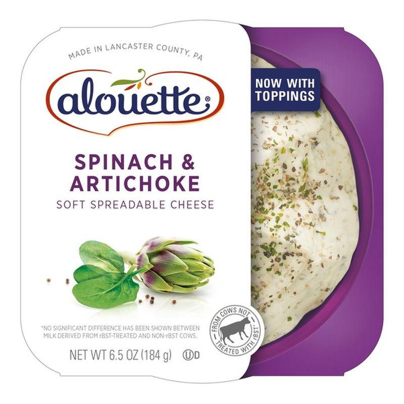 Alouette Spinach & Artichoke Soft Spreadable Cheese (6.5 Oz) From ...