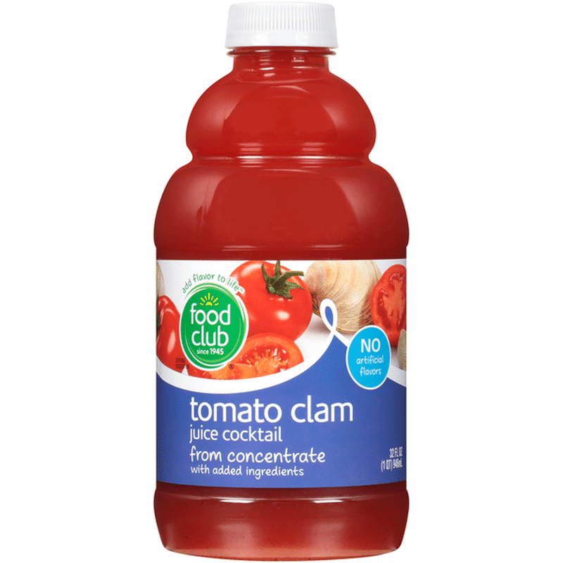 Food Club Tomato Clam Juice Cocktail From Concentrate (32 fl oz) Instacart