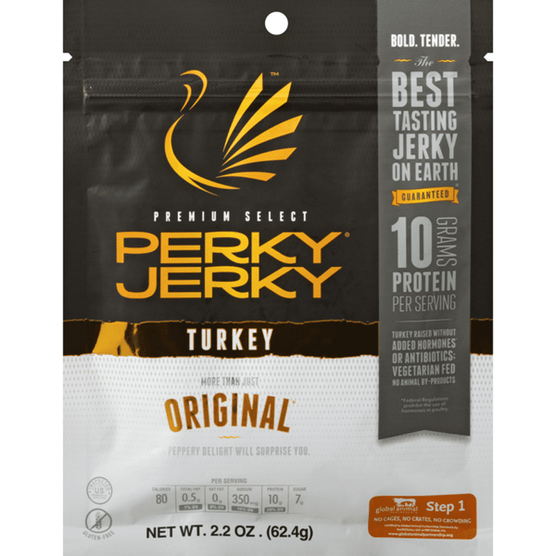 Perky Jerky Turkey, Original (2.2 oz) Instacart